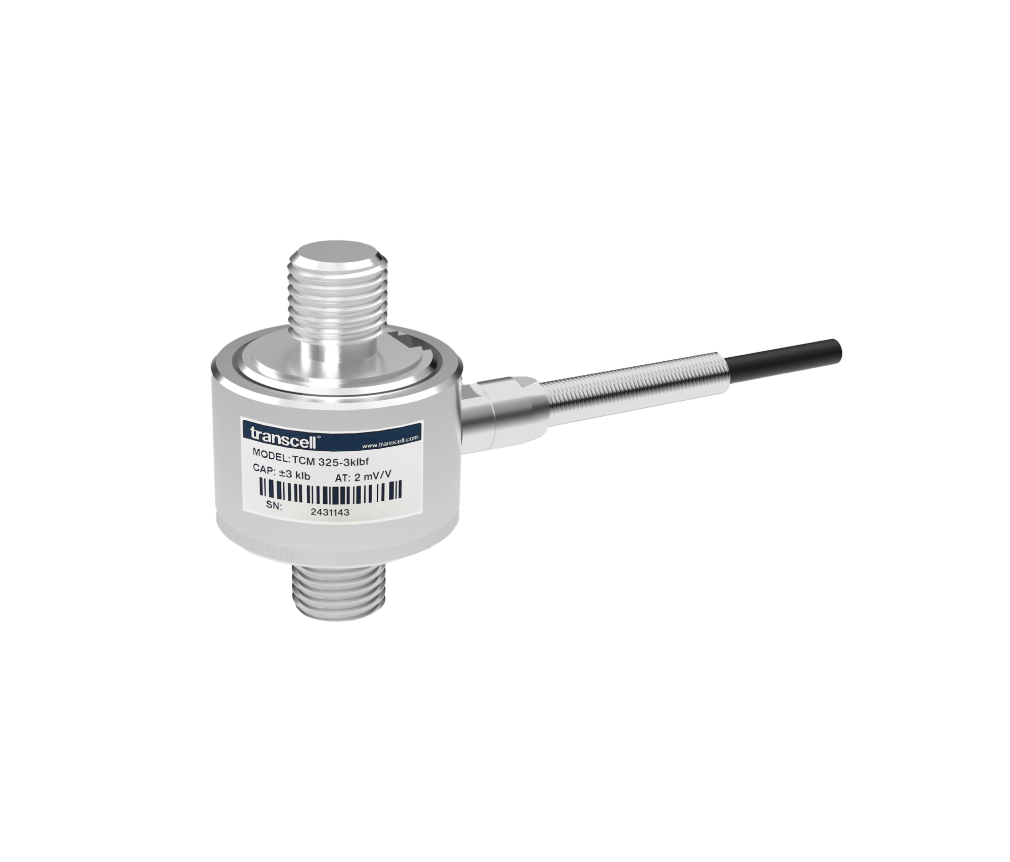 TCM325 Load Cell with 3/8in-24 Male Threads | Transcell