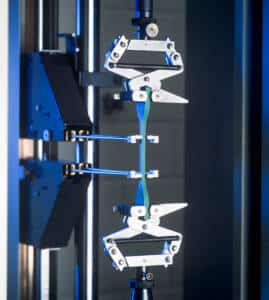 Tensile testing of PDFE plastic